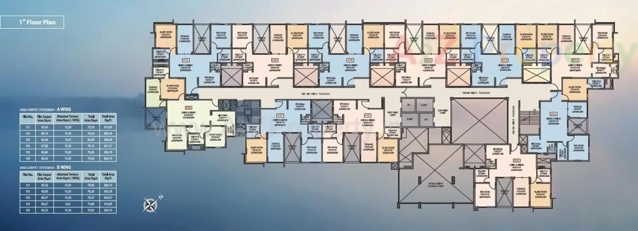 Layout of real estate project Geras Misty Waters located at Keshavnagarmundwa, Pune, Maharashtra