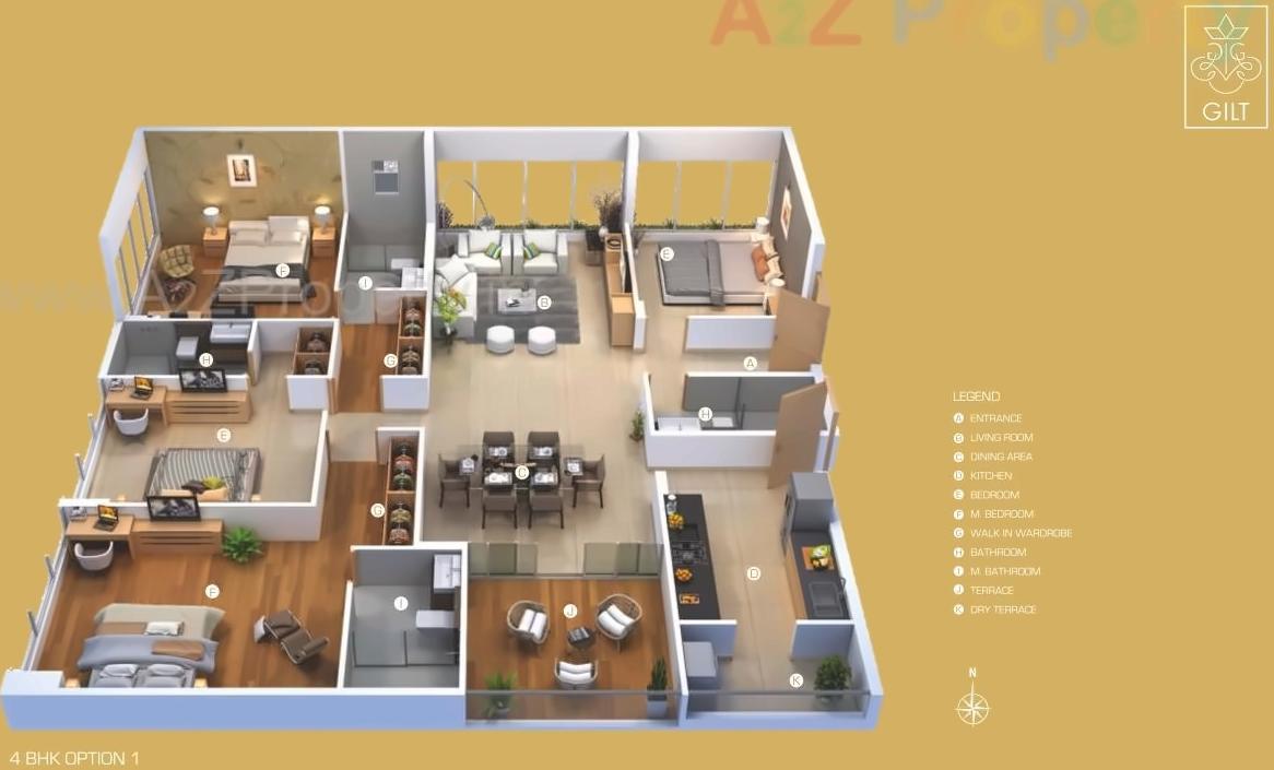 Layout of real estate project Gilt Residences located at Pune-m-corp, Pune, Maharashtra