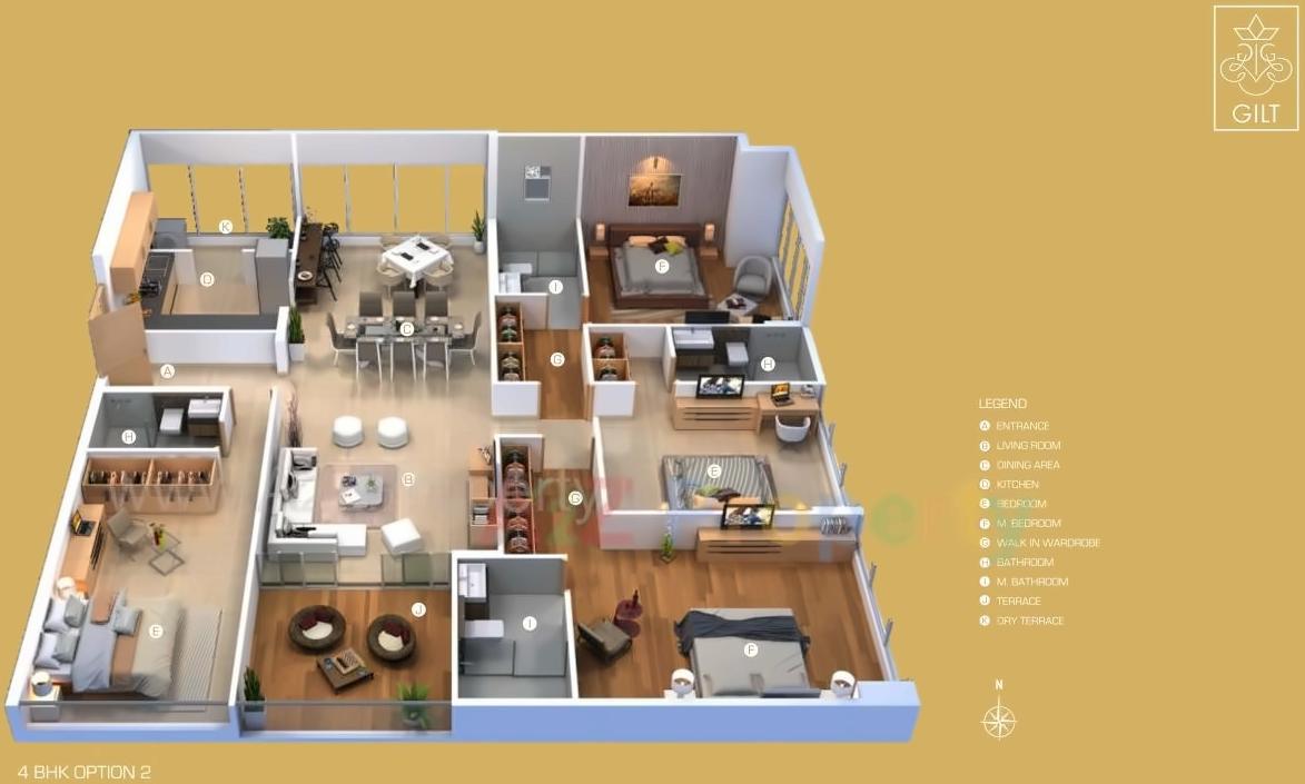Layout of real estate project Gilt Residences located at Pune-m-corp, Pune, Maharashtra