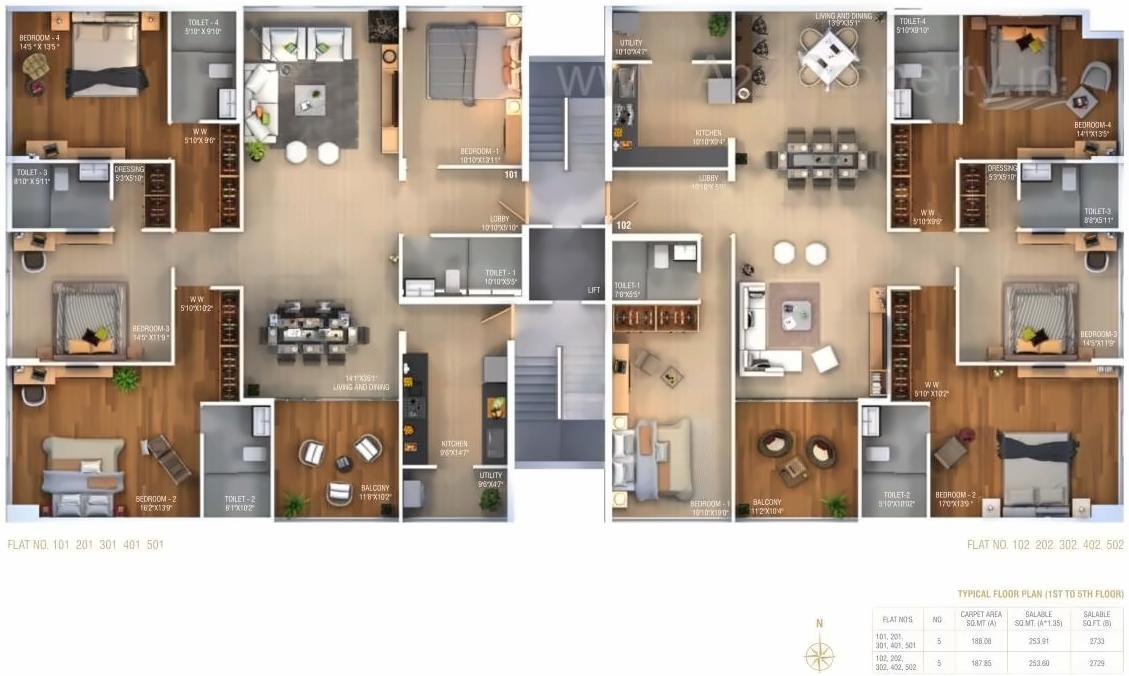 Layout of real estate project Gilt Residences located at Pune-m-corp, Pune, Maharashtra