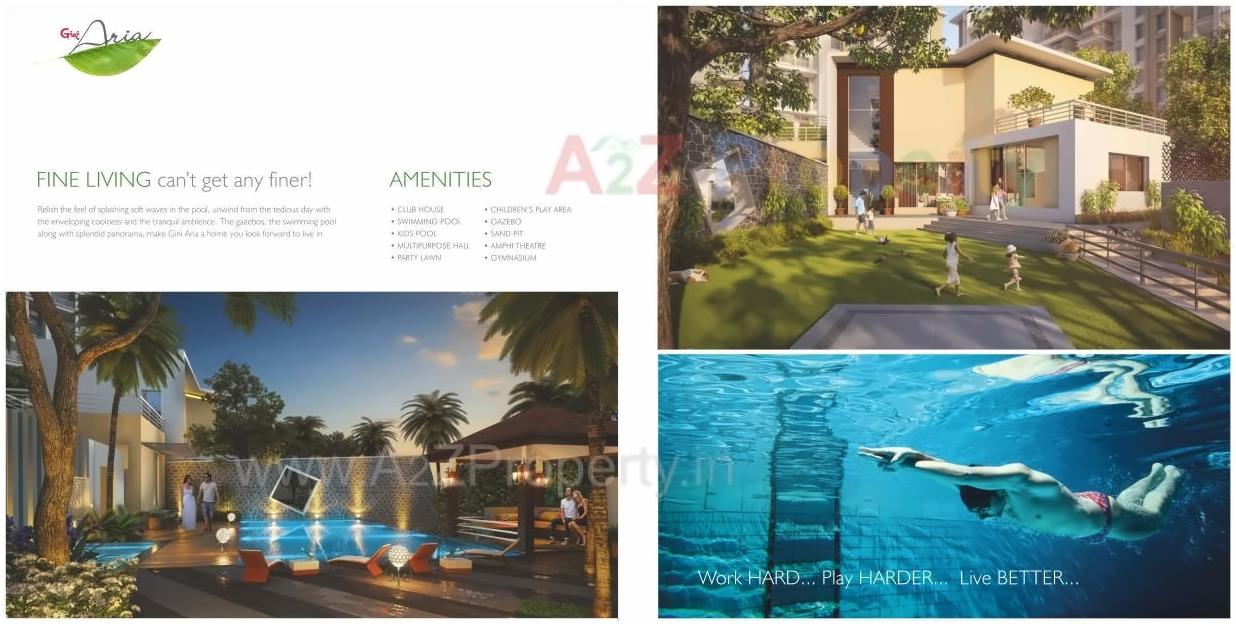 3D Elevation of real estate project Gini Aria located at Yawalewadi, Pune, Maharashtra