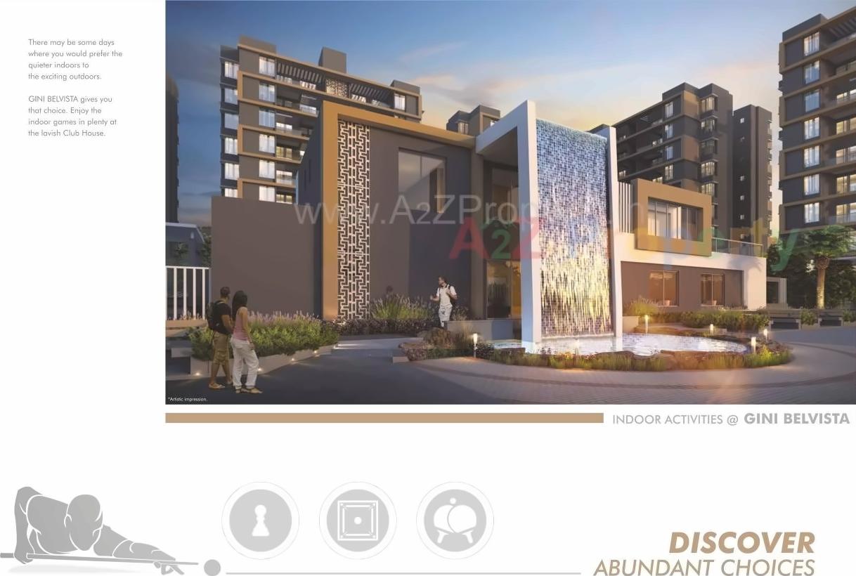 3D Elevation of real estate project Gini Belvista located at Dhanori, Pune, Maharashtra