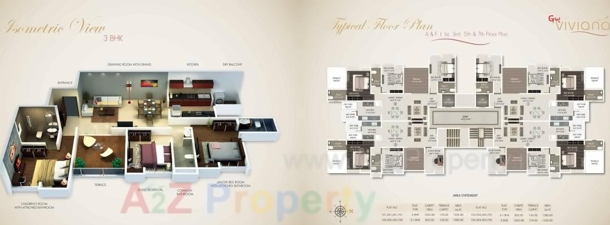 Layout of real estate project Gini Viviana located at Baner, Pune, Maharashtra