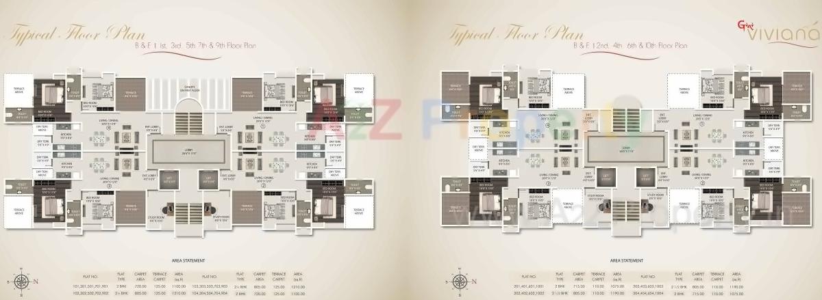 Layout of real estate project Gini Viviana located at Baner, Pune, Maharashtra