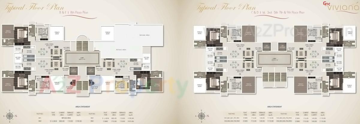 Layout of real estate project Gini Viviana located at Baner, Pune, Maharashtra