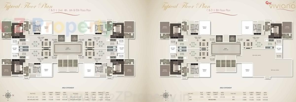 Layout of real estate project Gini Viviana located at Baner, Pune, Maharashtra