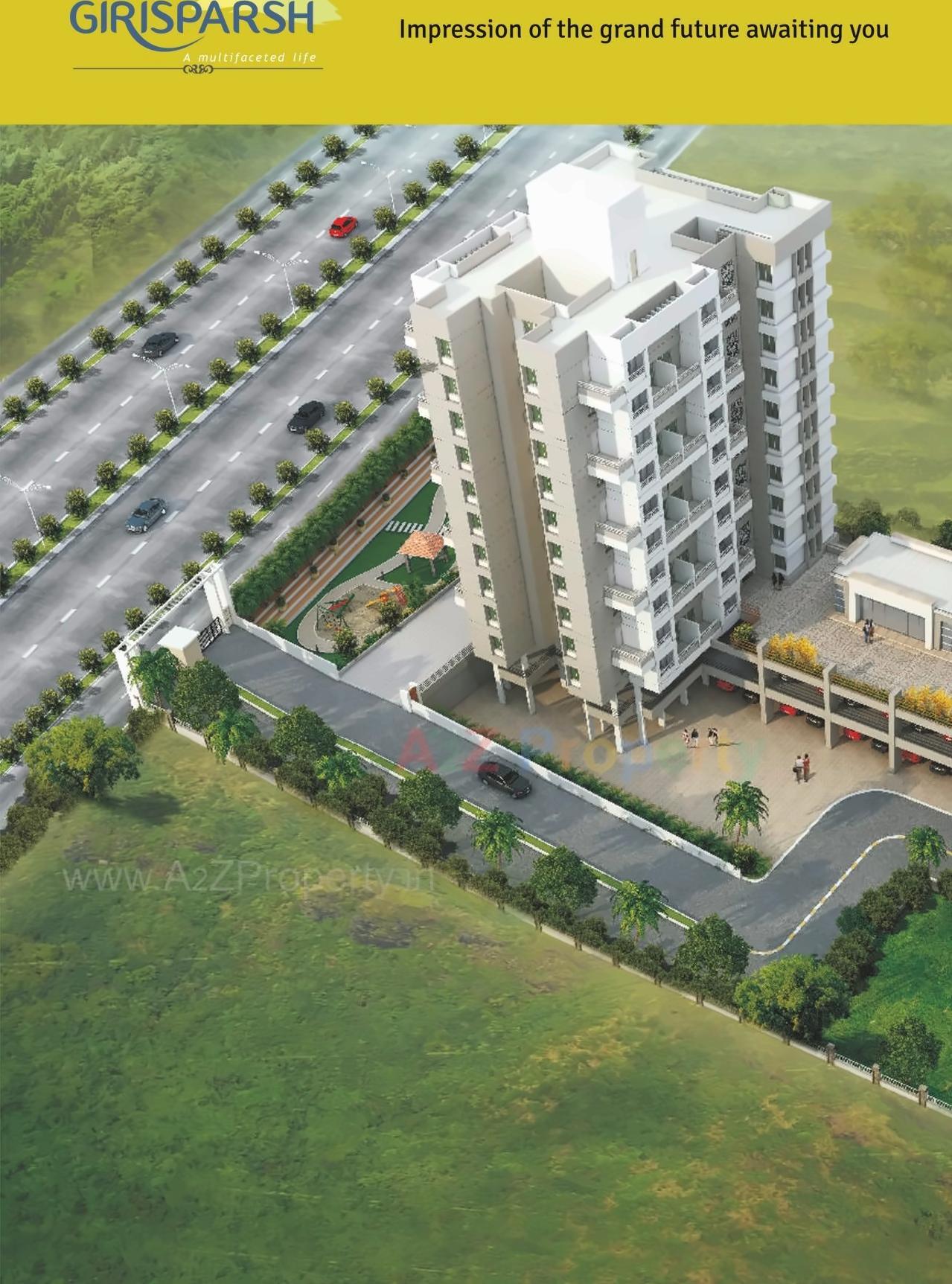 3D Elevation of real estate project Girisparsh located at Khedshivapur, Pune, Maharashtra