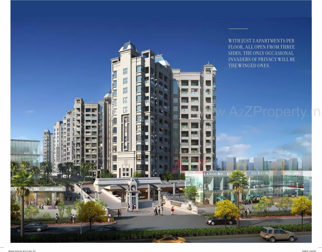 3D Elevation of real estate project Glitterati located at Pimpri-chinchawad-m-corp, Pune, Maharashtra