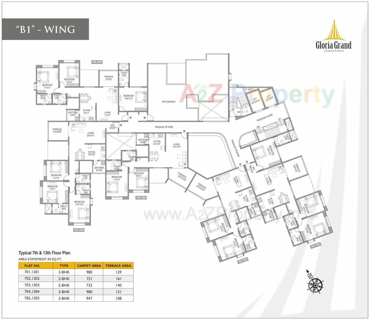 Layout of real estate project Gloria Grand located at Bavadhan-bk, Pune, Maharashtra
