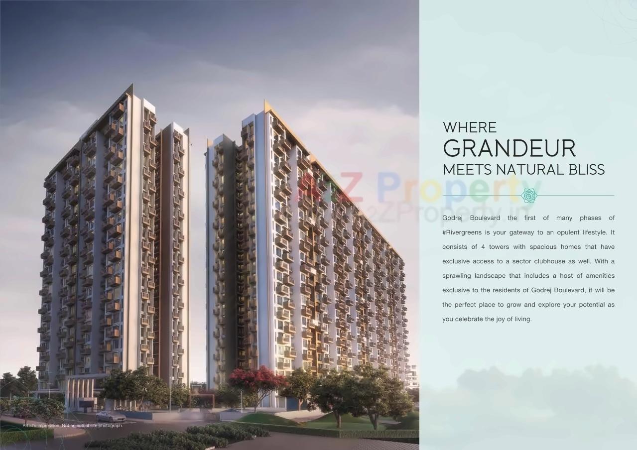 3D Elevation of real estate project Godrej Boulevard located at Manjari-kh, Pune, Maharashtra