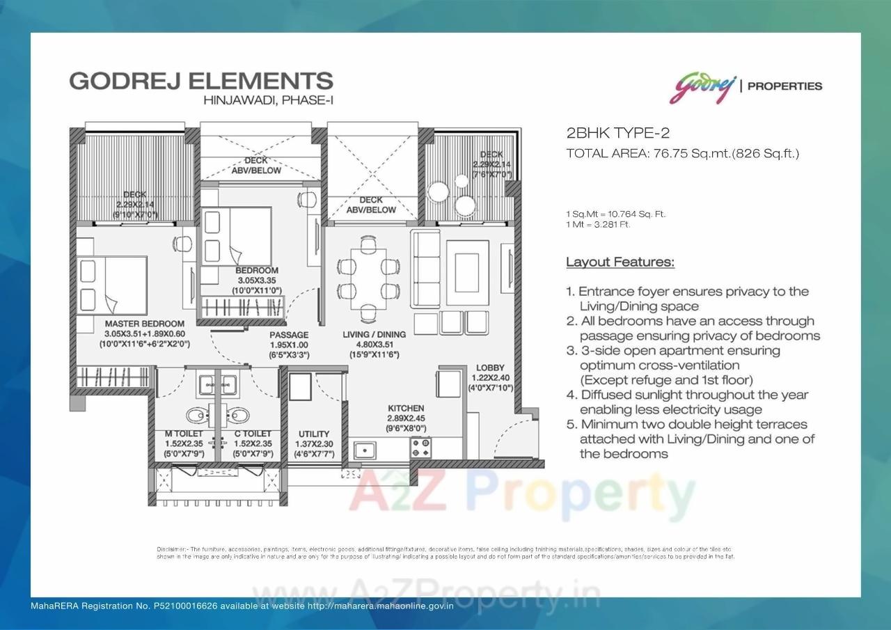 Layout of real estate project Godrej Elements located at Hinjavadi-ct, Pune, Maharashtra