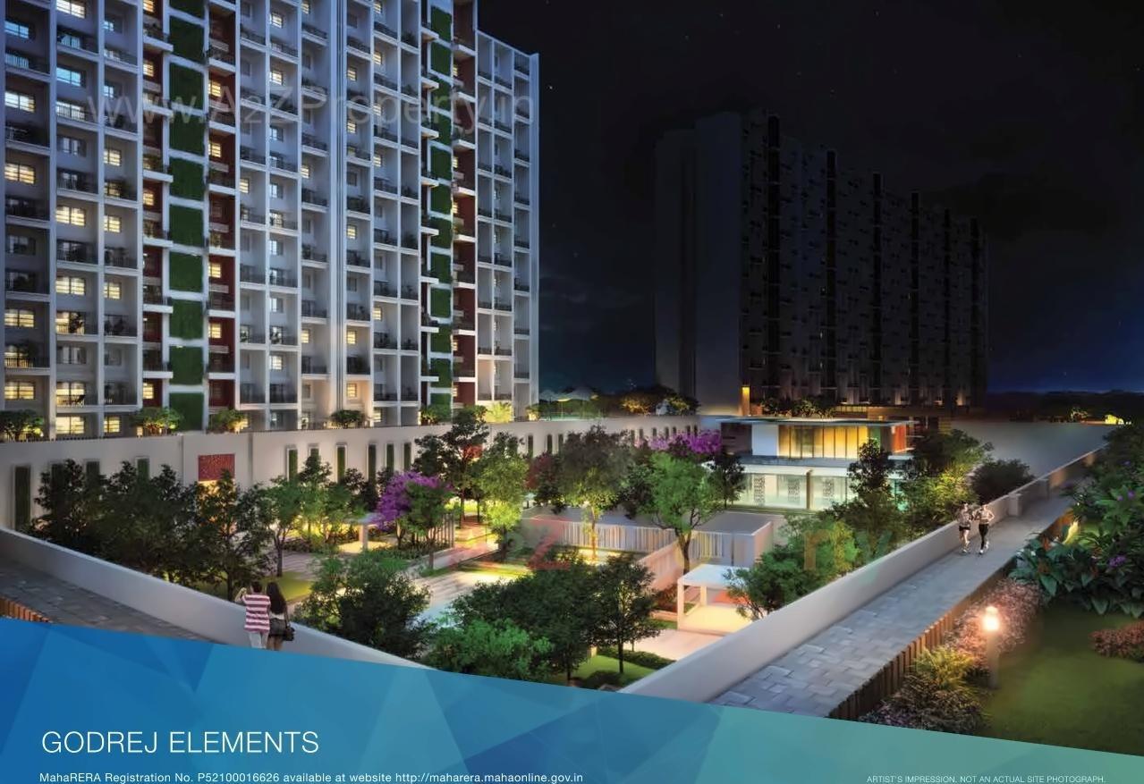 3D Elevation of real estate project Godrej Elements located at Hinjavadi-ct, Pune, Maharashtra