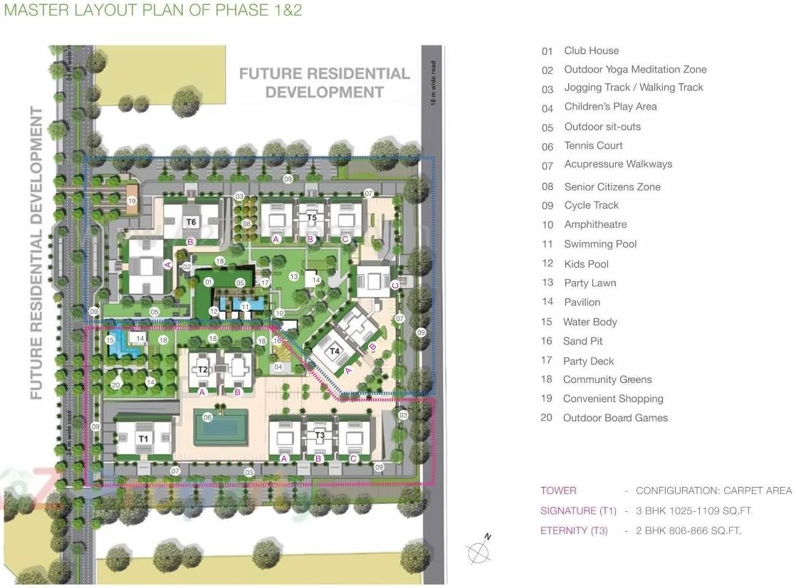 Layout of real estate project Godrej Infinity located at Keshavnagarmundwa, Pune, Maharashtra