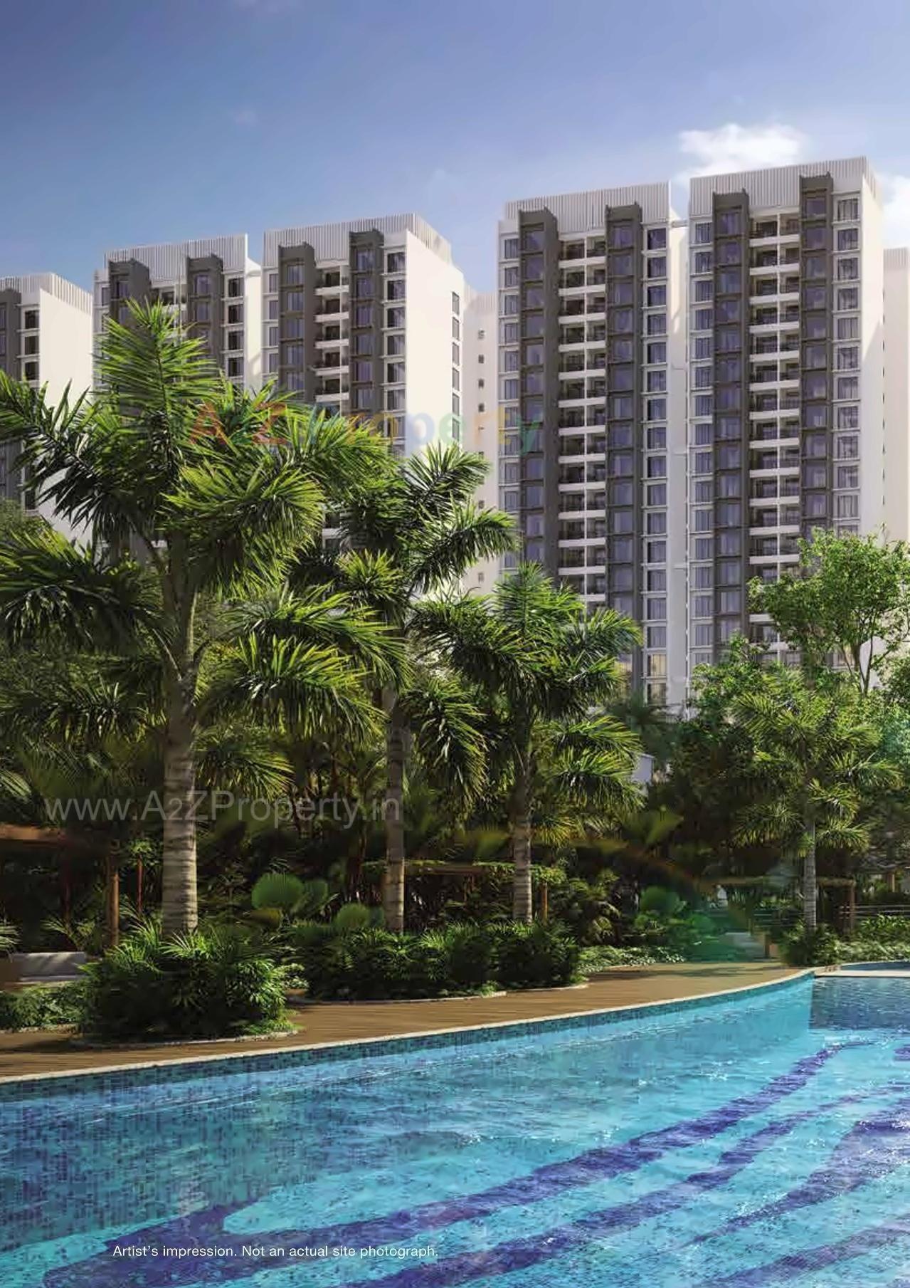 3D Elevation of real estate project Godrej Park Greens located at Haveli, Pune, Maharashtra