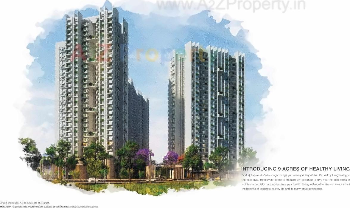3D Elevation of real estate project Godrej Rejuve located at Keshavnagarmundwa, Pune, Maharashtra