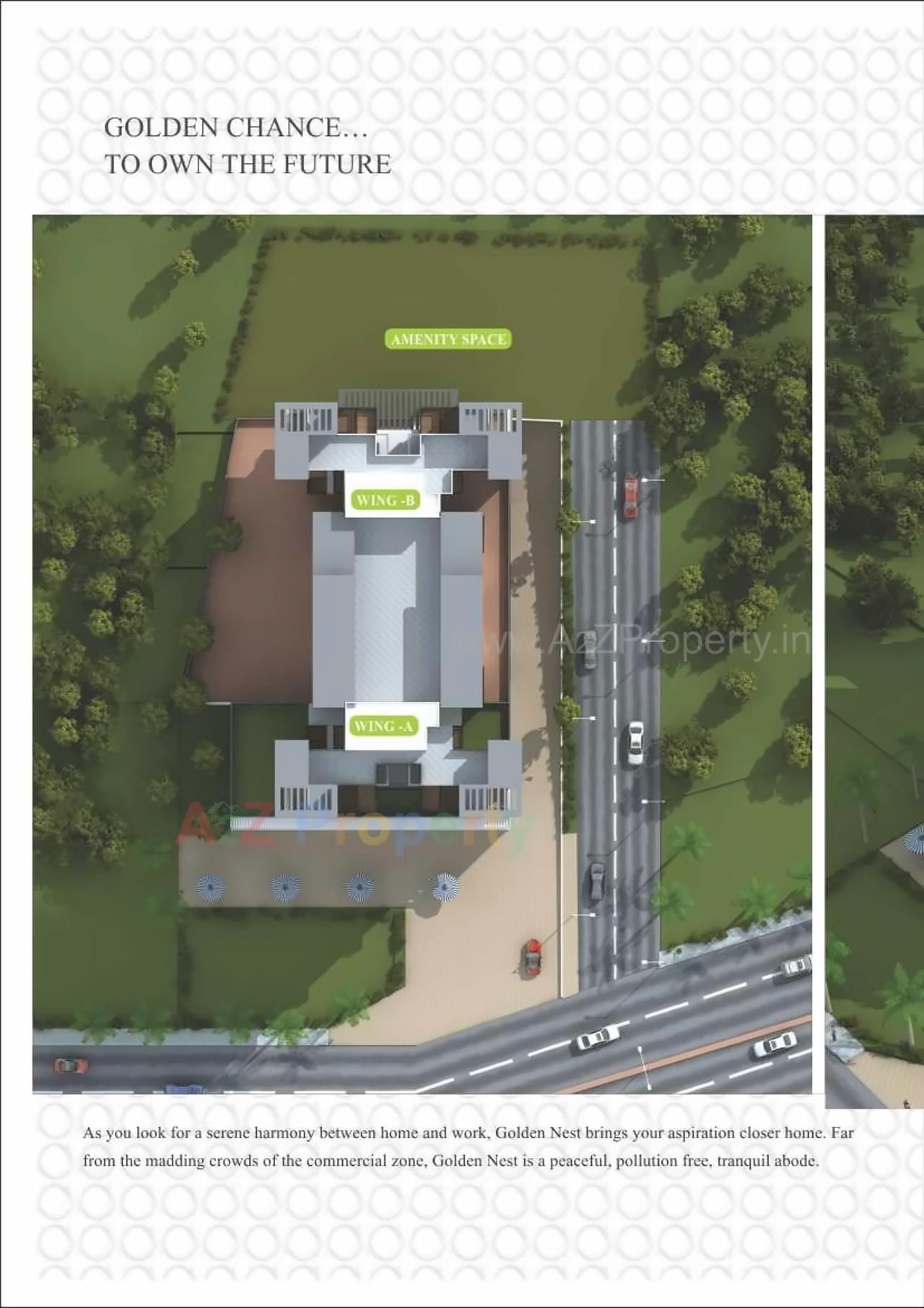 Layout of real estate project Golden Nest located at Ouatade-handewadi, Pune, Maharashtra