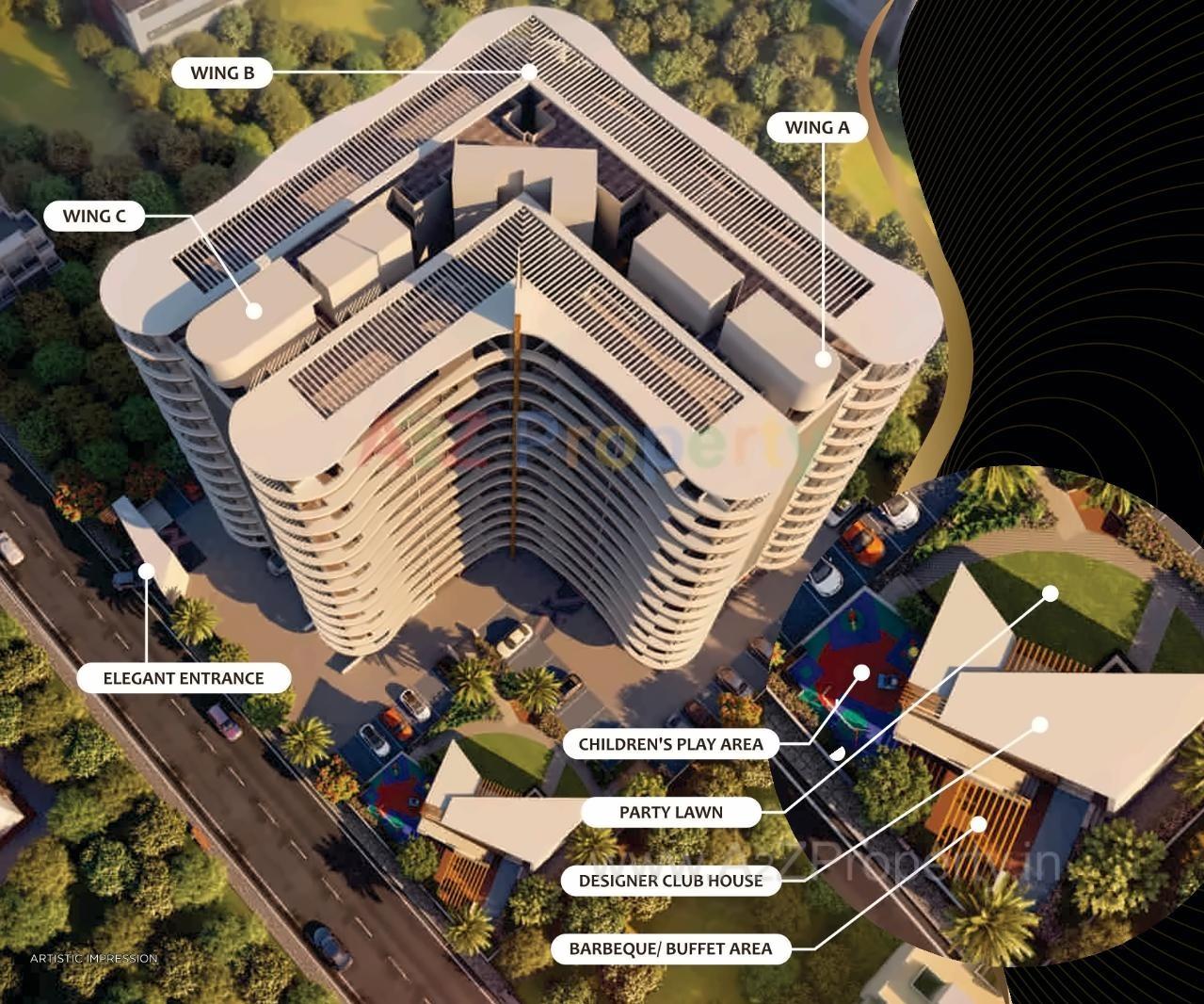 3D Elevation of real estate project Goodwill Crescent located at Mundhawa, Pune, Maharashtra