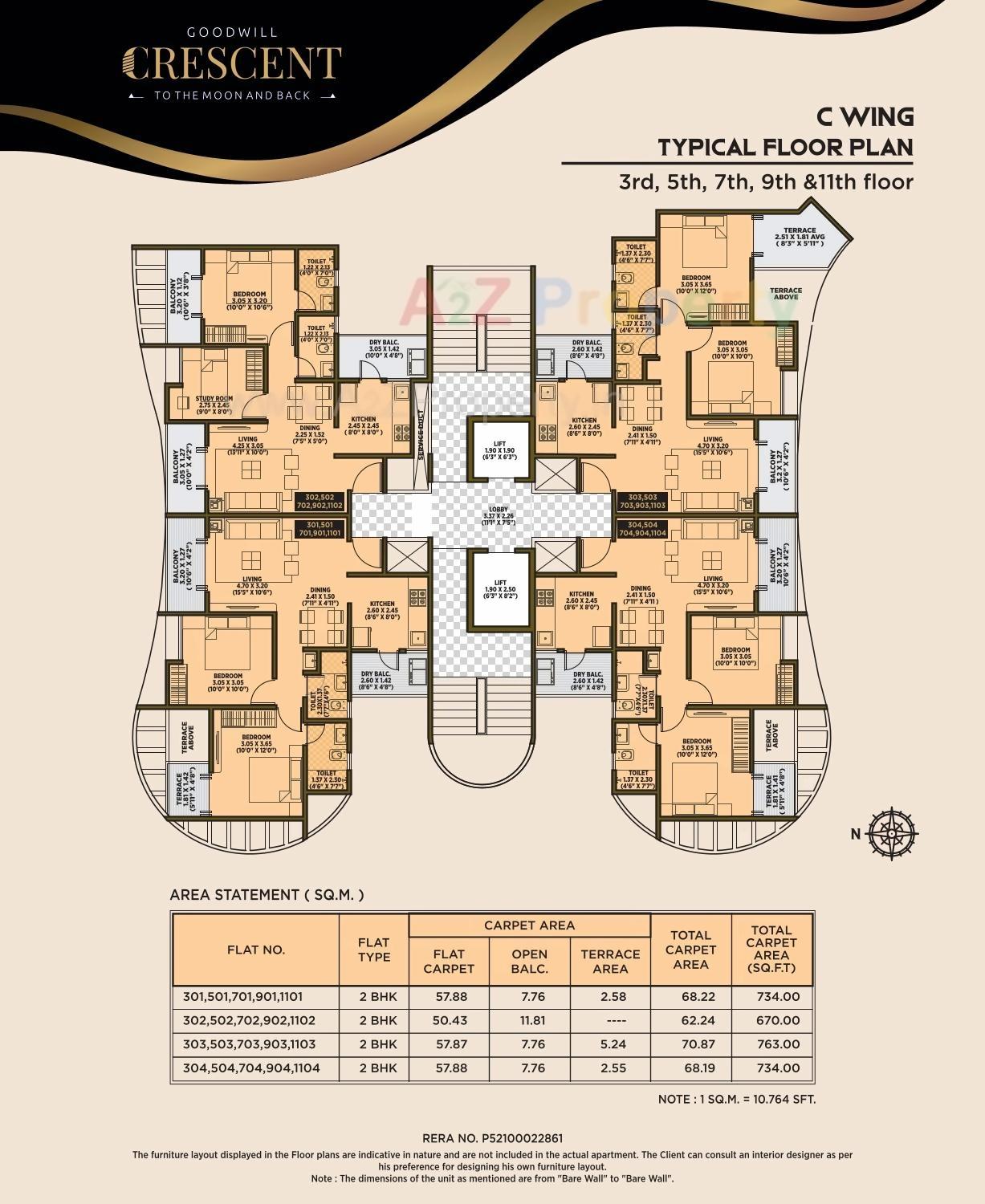 Layout of real estate project Goodwill Crescent located at Mundhawa, Pune, Maharashtra