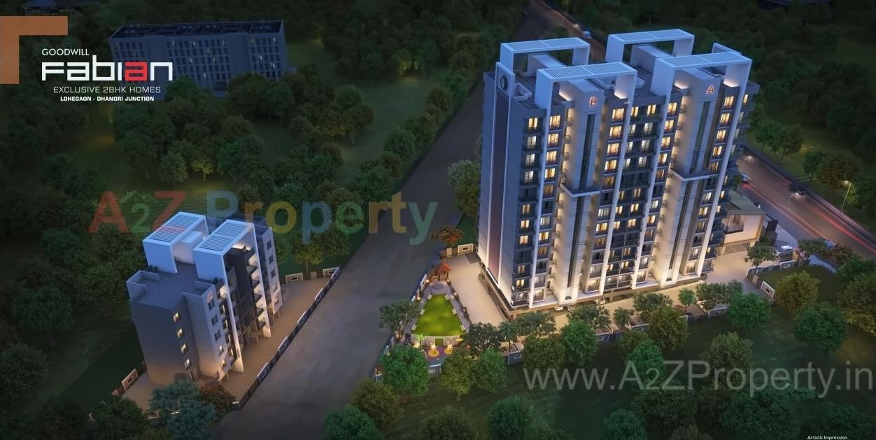 3D Elevation of real estate project Goodwill Fabian located at Lohgaon, Pune, Maharashtra