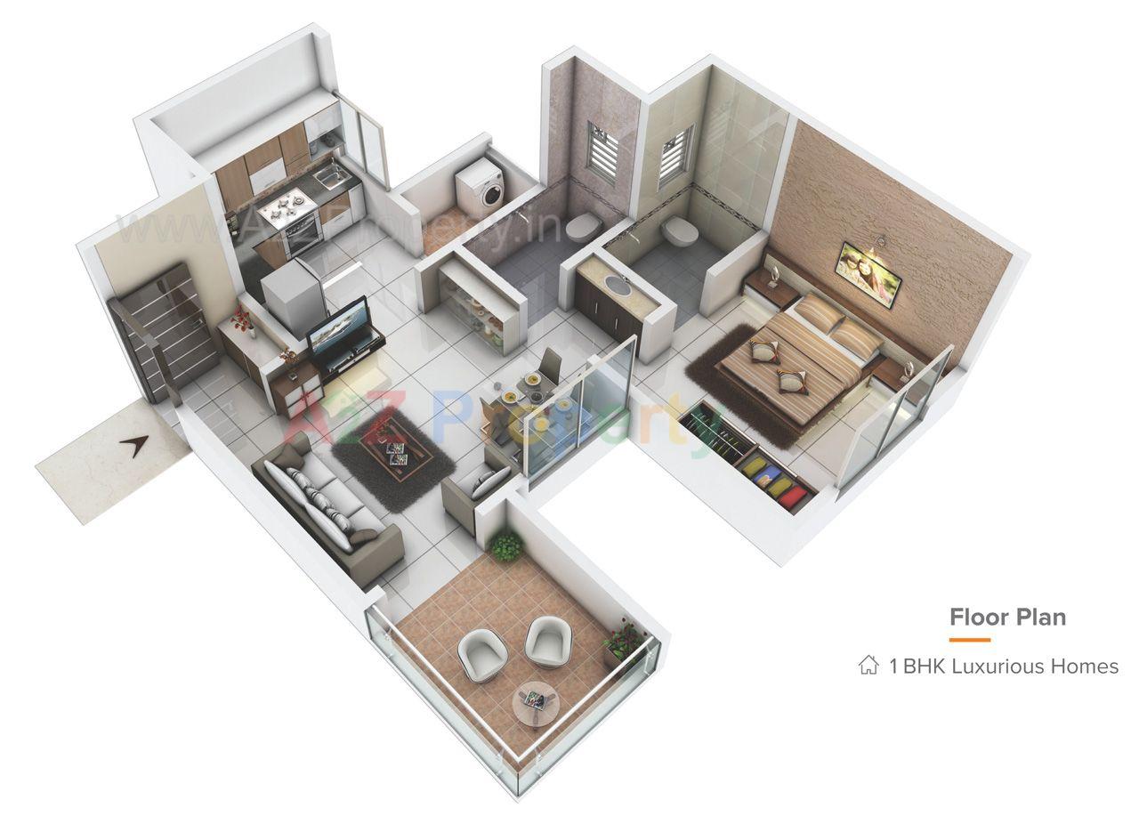 1 Bhk Cs Big of real estate project Grand Casa located at Thergaon, Pune, Maharashtra