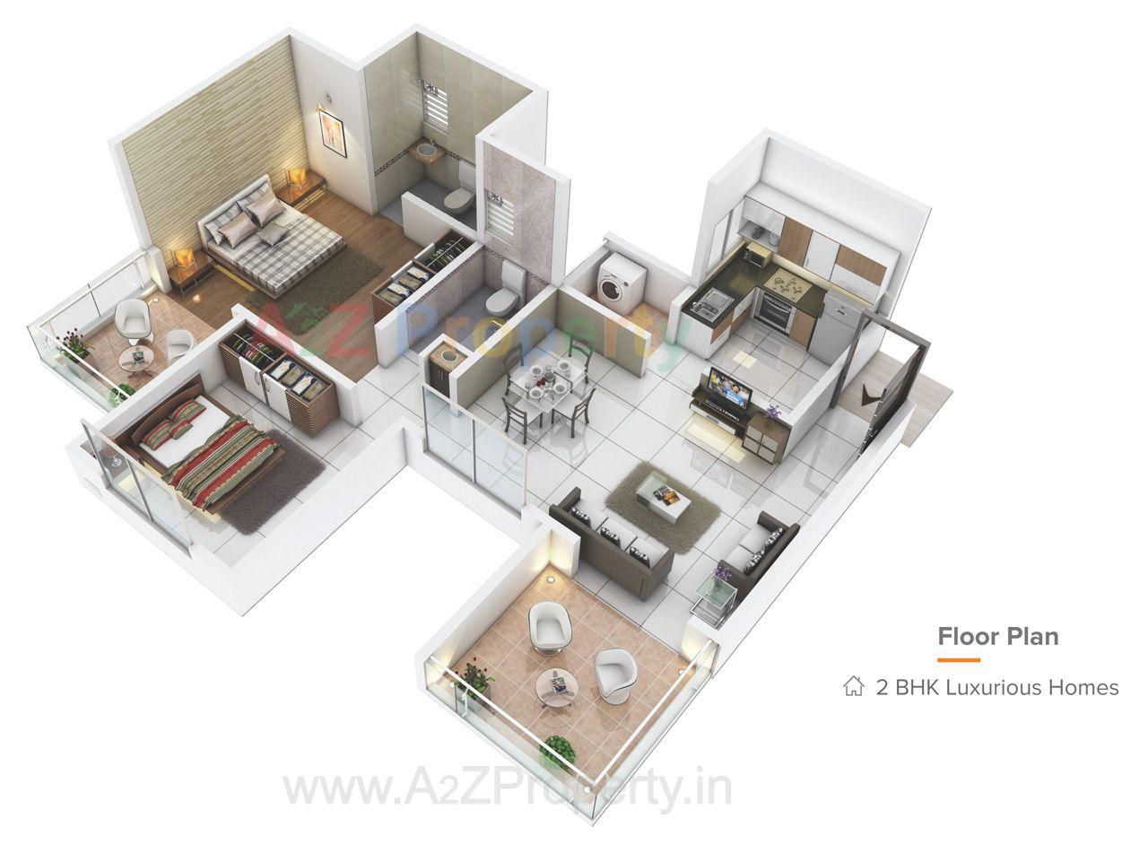 2 Bhk Cs Big of real estate project Grand Casa located at Thergaon, Pune, Maharashtra