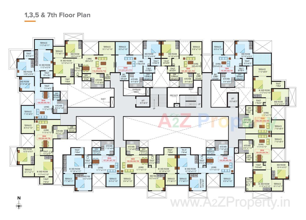 Odd Floor Plan Big of real estate project Grand Casa located at Thergaon, Pune, Maharashtra