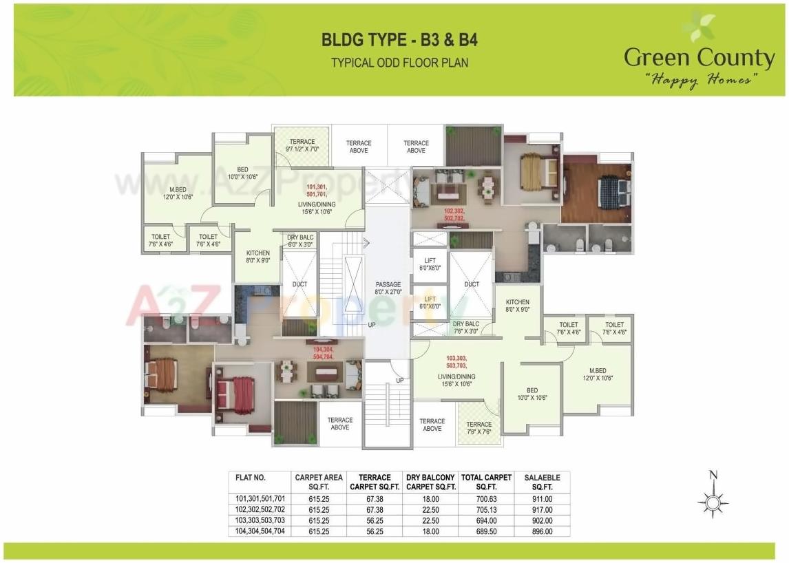 Layout of real estate project Green County located at Fursungi, Pune, Maharashtra