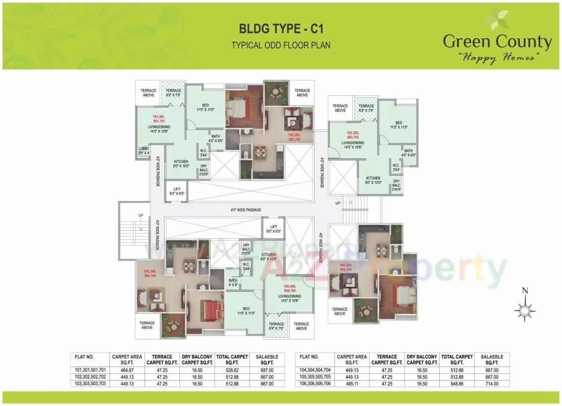 Layout of real estate project Green County located at Fursungi, Pune, Maharashtra