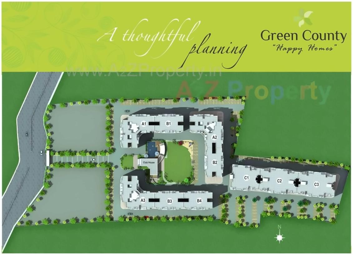 Layout of real estate project Green County located at Fursungi, Pune, Maharashtra
