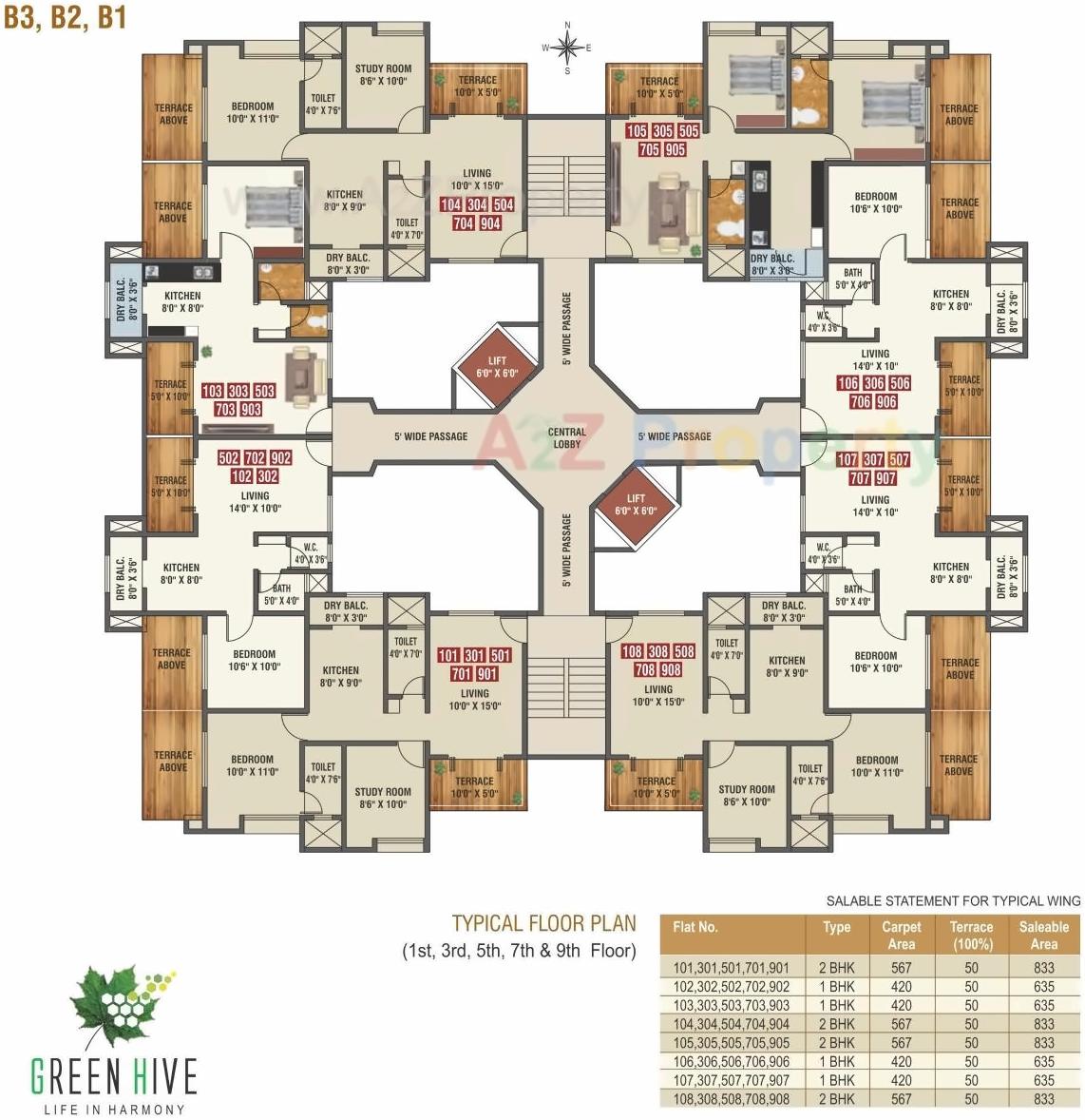 Layout of real estate project Green Hive located at Fursungi, Pune, Maharashtra