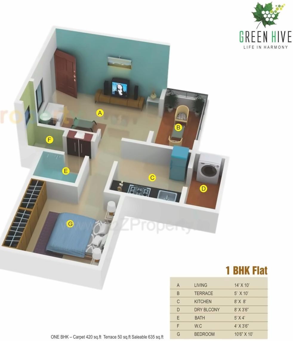 Layout of real estate project Green Hive located at Fursungi, Pune, Maharashtra