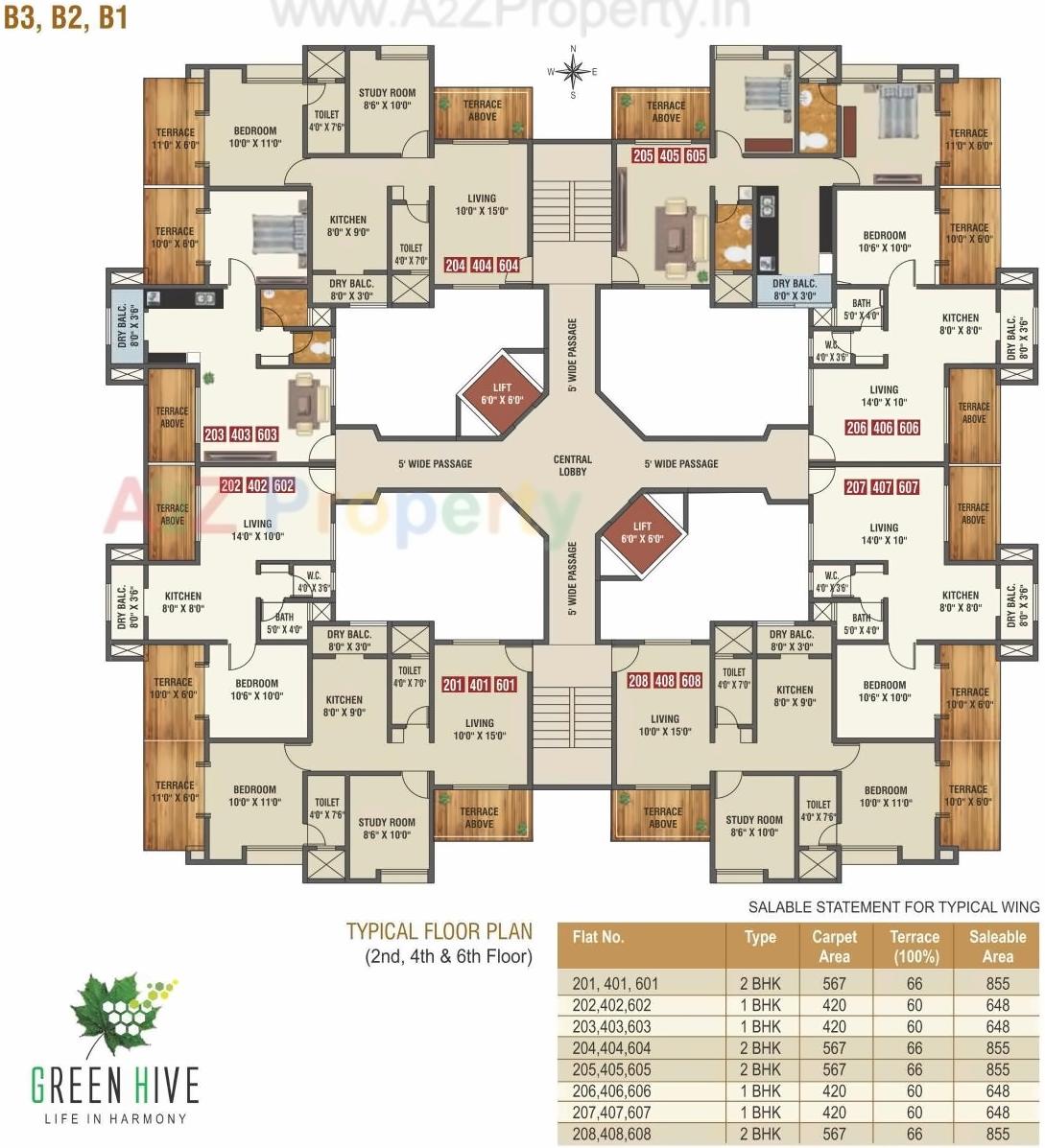 Layout of real estate project Green Hive located at Fursungi, Pune, Maharashtra