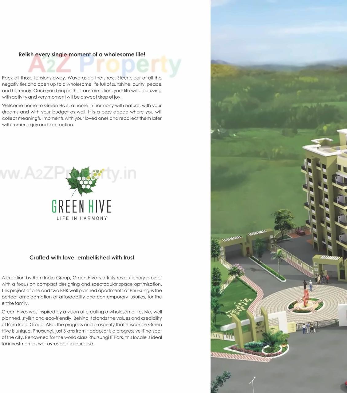 3D Elevation of real estate project Green Hive located at Fursungi, Pune, Maharashtra