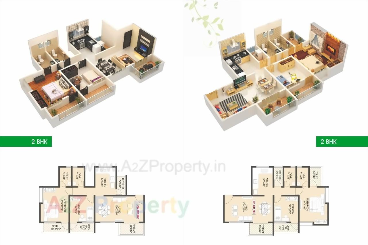 Layout of real estate project Green Leaf located at Baner, Pune, Maharashtra