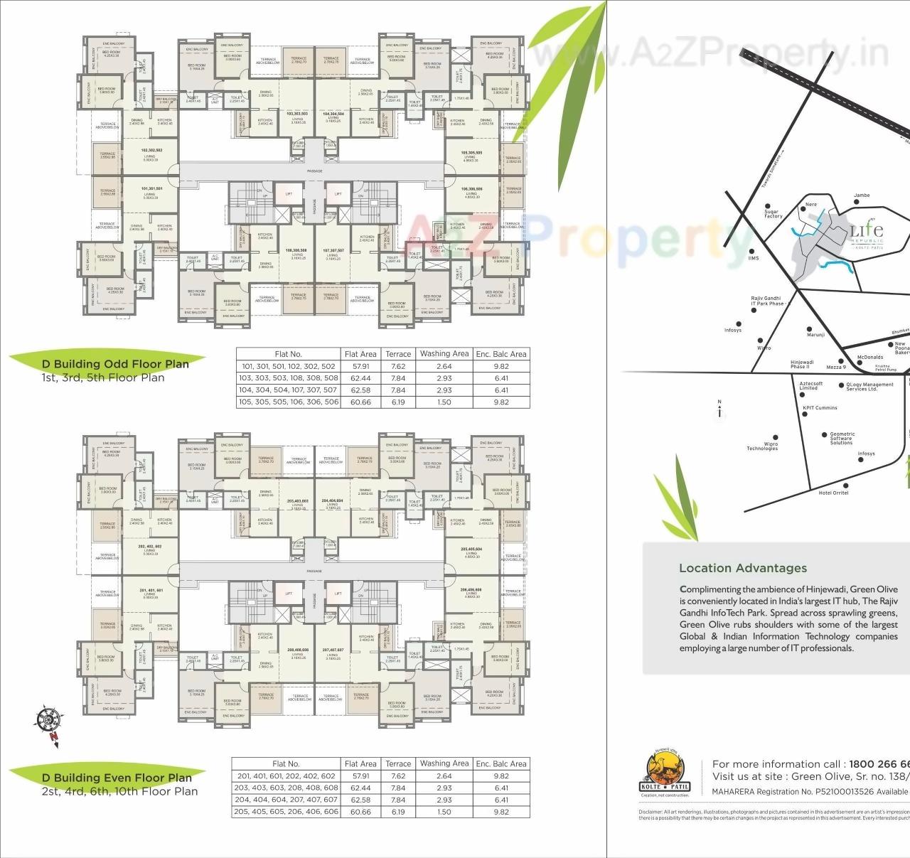 Layout of real estate project Green Olive located at Hinjavadi-ct, Pune, Maharashtra