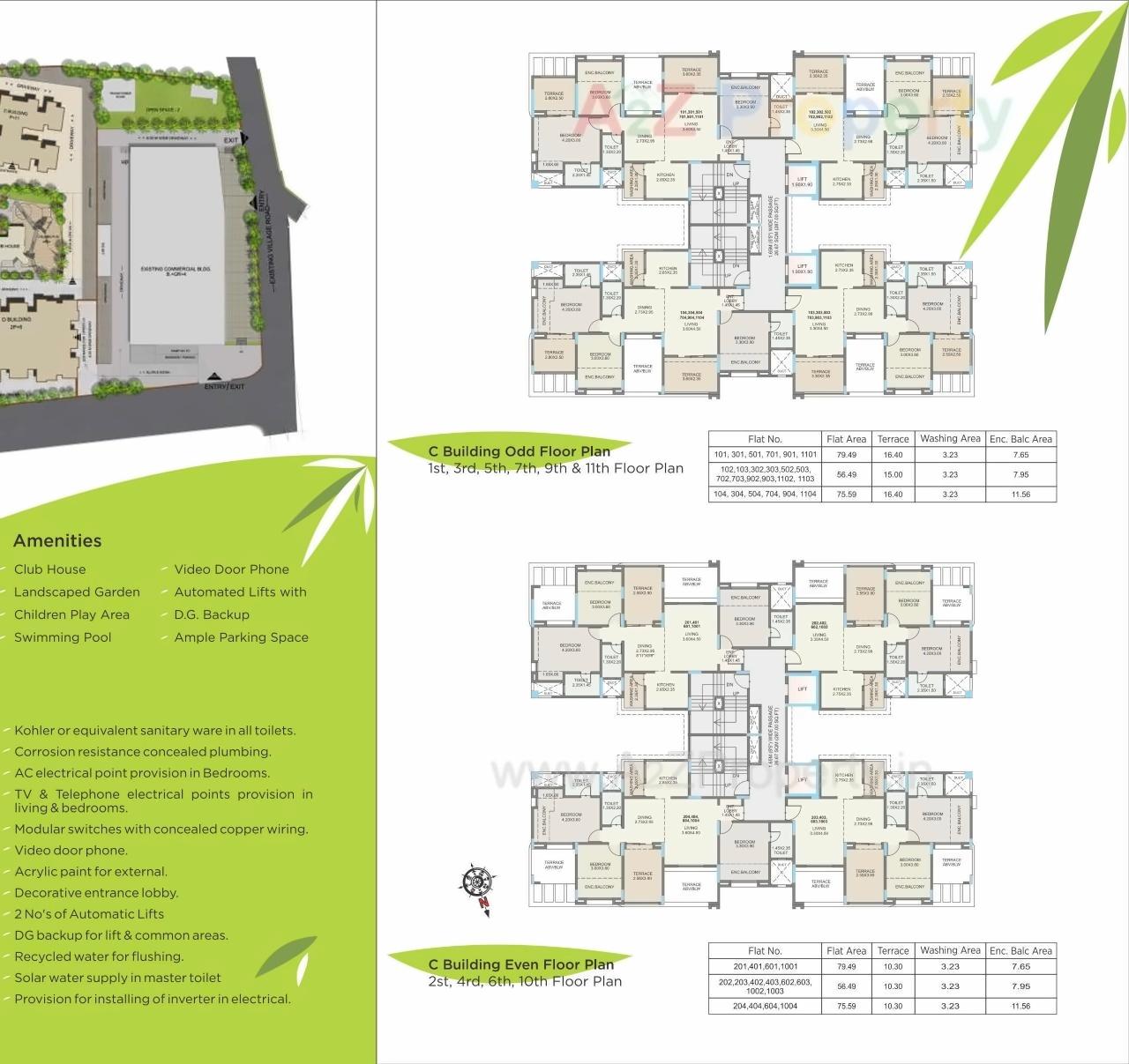 Layout of real estate project Green Olive located at Hinjavadi-ct, Pune, Maharashtra