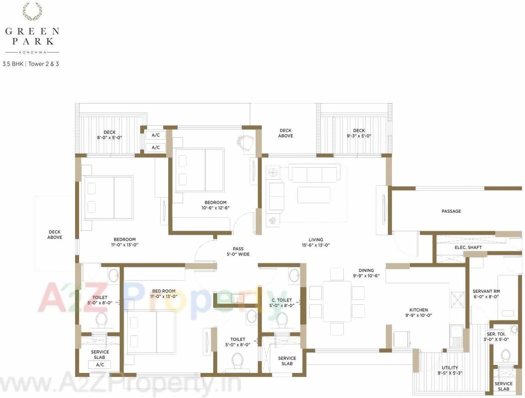 Layout of real estate project Green Park located at Kondhwa-bk, Pune, Maharashtra
