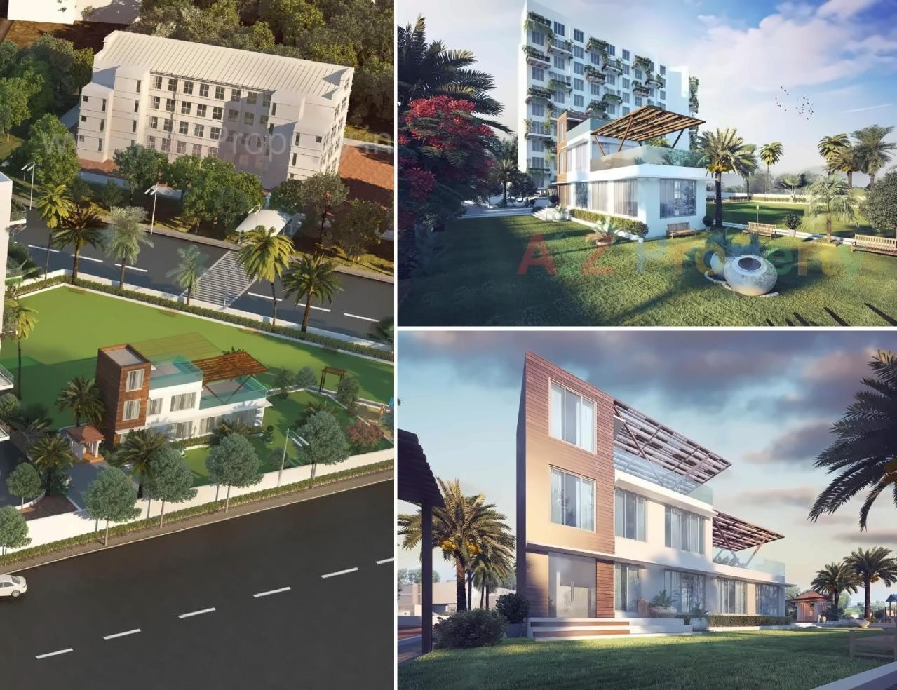 3D Elevation of real estate project Green Republic located at Wagholi, Pune, Maharashtra