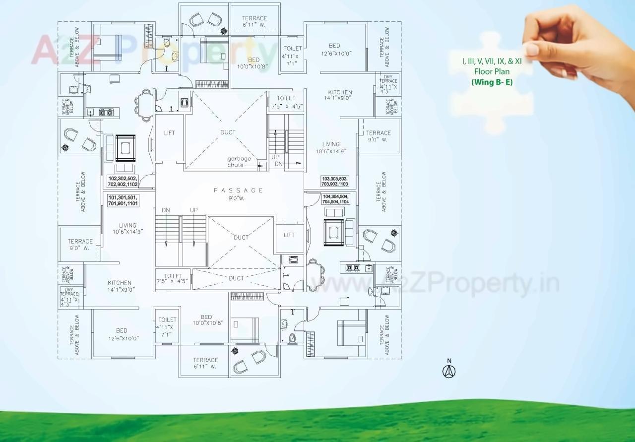 Layout of real estate project Green Square located at Pimpri-chinchawad-m-corp, Pune, Maharashtra