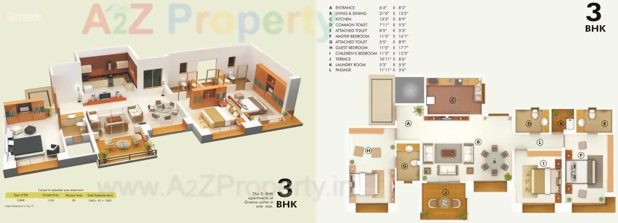 Layout of real estate project Greens   Beech   Gh located at Thergaon, Pune, Maharashtra
