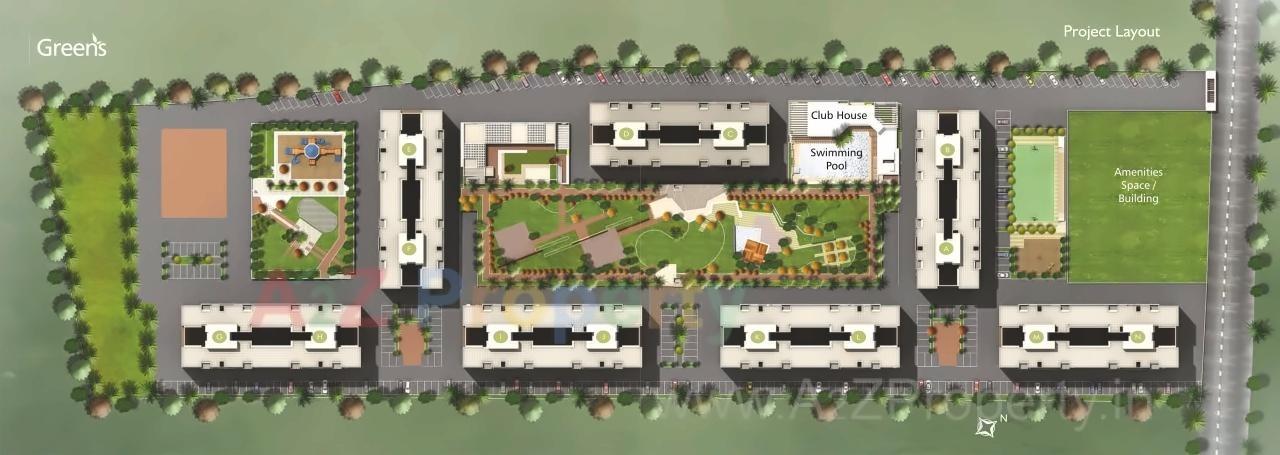 Layout of real estate project Greens   Beech   Gh located at Thergaon, Pune, Maharashtra