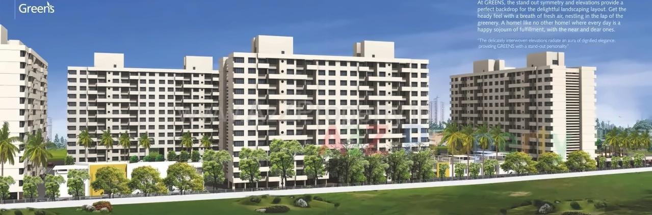 3D Elevation of real estate project Greens   Beech   Gh located at Thergaon, Pune, Maharashtra