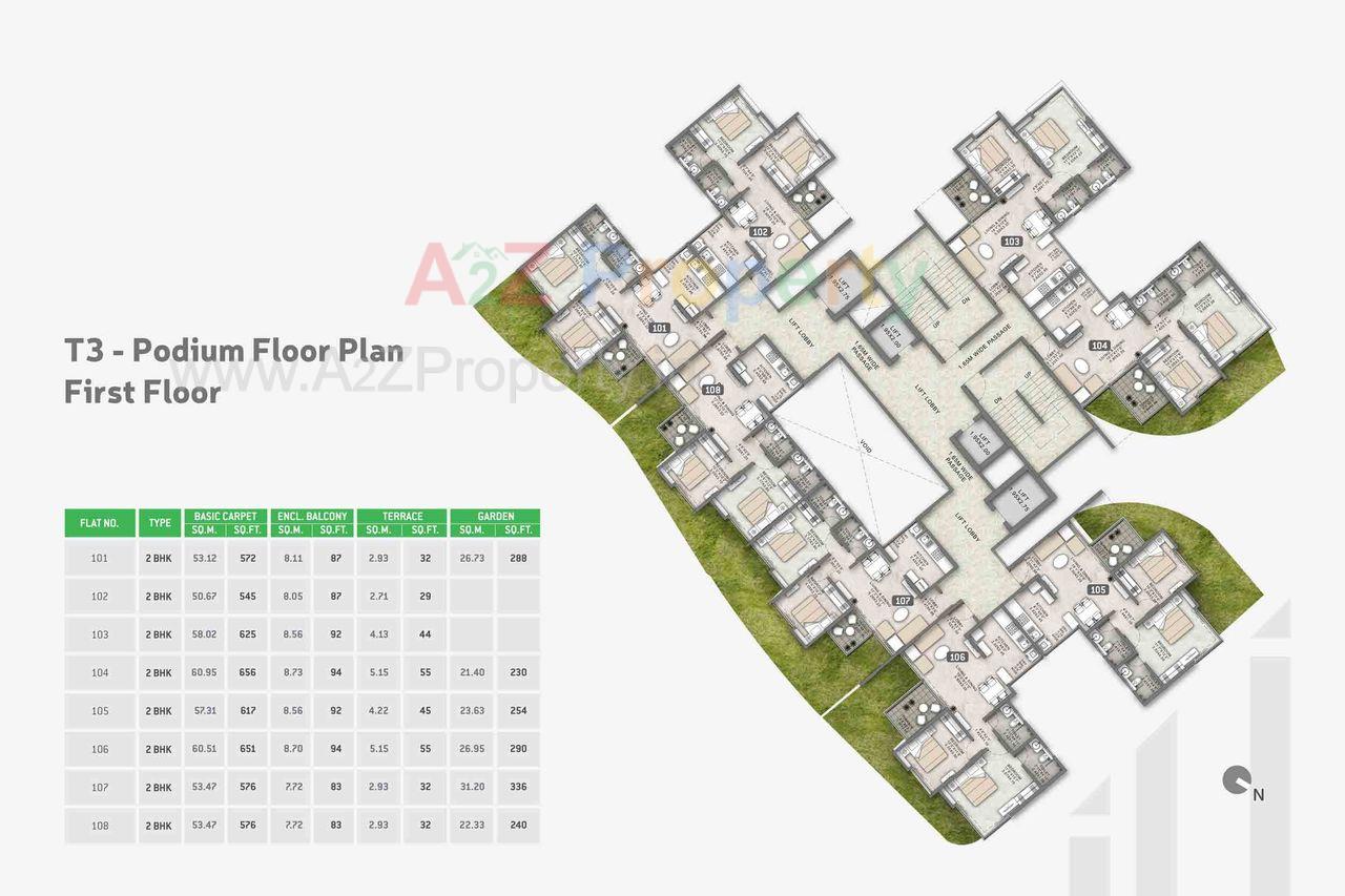 Hilife T3 Garden 1 of real estate project Hi Life located at Mulshi, Pune, Maharashtra