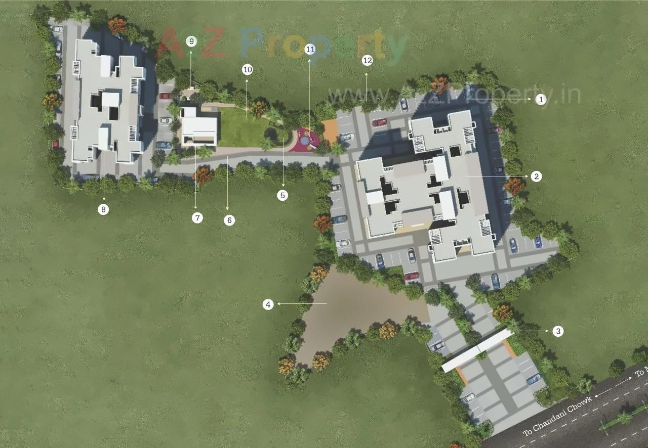 Layout of real estate project Hill Crest located at Kasar-amboli, Pune, Maharashtra