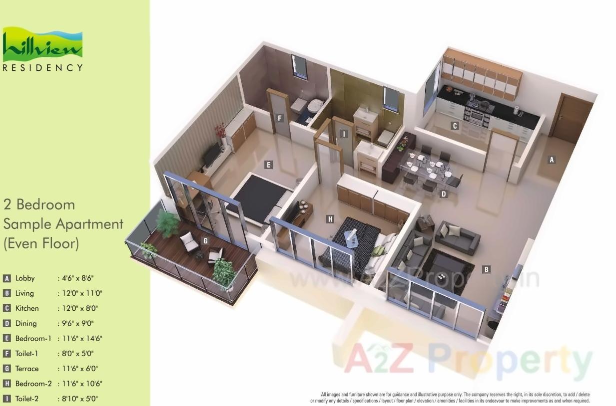 Layout of real estate project Hillview Residency located at Pune-m-corp, Pune, Maharashtra