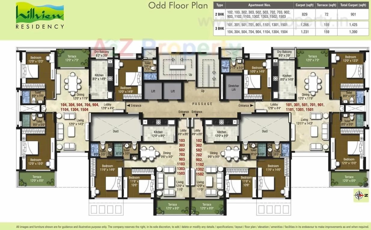 Layout of real estate project Hillview Residency located at Pune-m-corp, Pune, Maharashtra