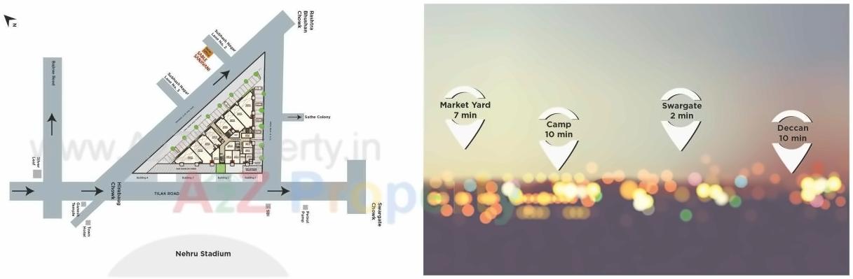 Layout of real estate project Hirabaug Business Center located at Pune-m-corp, Pune, Maharashtra