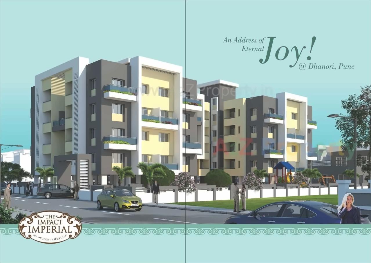 3D Elevation of real estate project Impact Imperial located at Lohgaon, Pune, Maharashtra