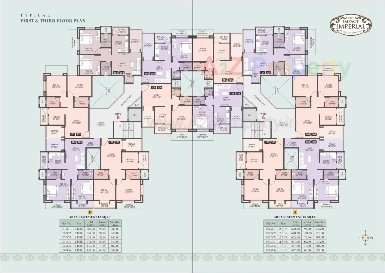 Layout of real estate project Impact Imperial located at Lohgaon, Pune, Maharashtra