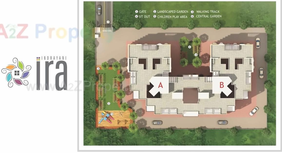 Layout of real estate project Indrayaniira located at Ouatade-handewadi, Pune, Maharashtra